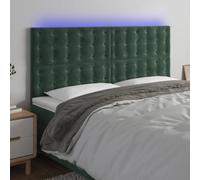 Gecheer Testiera a LED,Testiera,Spalliera,Testata,per Letto,Matrimoniale,Testiera imbottita,Spalliera Letto,Testata Letto,Singolo,Matrimoniale,Testiera in Velluto,Moderna,Verde Scuro 160x5x118/128cm