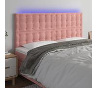 Gecheer Testiera a LED,Testiera,Spalliera,Testata,per Letto,Matrimoniale,Testiera imbottita,Spalliera Letto,Testata Letto,Singolo,Matrimoniale,Testiera in Velluto,Moderna,Rosa 200x5x118/128 cm