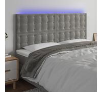 Gecheer Testiera a LED,Testiera,Spalliera,Testata,per Letto,Matrimoniale,Testiera imbottita,Spalliera Letto,Testata Letto,Singolo,Matrimoniale,Testiera in Velluto,Moderna,Grigio Chiaro 200x5x118/128cm