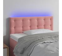 Gecheer Testiera a LED,Testiera,Spalliera,Testata,per Letto,Matrimoniale,Testiera imbottita,Spalliera Letto,Testata Letto,Singolo,Matrimoniale,Testiera in Velluto,Moderna,Rosa 90x5x78/88 cm