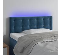 Gecheer Testiera a LED,Testiera,Spalliera,Testata,per Letto,Matrimoniale,Testiera imbottita,Spalliera Letto,Testata Letto,Singolo,Matrimoniale,Testiera in Velluto,Moderna,Blu Scuro 100x5x78/88 cm