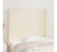Gecheer Testiera ad Orecchio Crema 103x16x118/128 cm in SimilpelleTestiera Letto Velluto