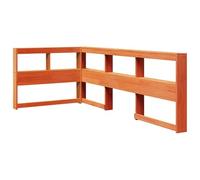 Gecheer Testiera Libreria a L, Van Portaoggetti Integrato, 2 Modi Assemblaggio, 100cm, Legno Massello di Pino for Camera da Letto