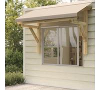 Gecheer Tettoia per Porta d'Ingresso 200x100x100 cm in Legno di Pino,Pensilina per Copertura,Tetto,Pensilina Modulabile Tettoia Alveolare,Pensilina Tettoia per Esterno