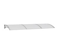 Gecheer Tettoria per Porta in Policarbonato con Staffe ABS e Barre in Alluminio, Grigio, 300x100 cm, per Ingresso Residenziale e Commerciale 153572