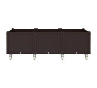 Gecheer Vaso da Esterno a Rotelle Ideale per Colture e Flessibile da Spostare Marrone 150x80x54 cm