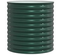 Gecheer Vaso da Giardino Elevato Verde 80x80x81 cm, Acciaio, Design Moderno, Ideale per Principianti e Esperti