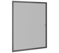 Gecheer Zanzariera per Finestre Antracite 80x100 cm, Rete anti-insetti, Regolabile, Facile da montare, per finestre