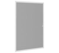 Gecheer Zanzariera per Finestre Bianca 90x120 cm, Rete anti-insetti, Alluminio, Fibra di vetro, Protezione dalla luce UV, per Casa e Giardino