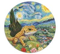 Gecko 1000 Teile Schwieriges Großes Stressabbau-Spielzeug Animali Rundes Puzzle Für Erwachsene Kinder Pädagogisches Geburtstagsgeschenk 1000pcs (67.5x67.5cm)