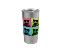 Gecko Crested Funny Pop Art Lizard Lover Photo Booth Bicchiere termico in acciaio inox doppia parete