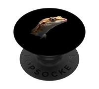 Gecko Head Wild Tropical Rettile Lucertola Art PopSockets PopGrip Adesivo