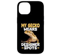Gecko leopardo grafico lucertola rettile Custodia per iPhone 14