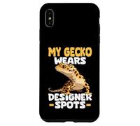Gecko leopardo grafico lucertola rettile Custodia per iPhone XS Max