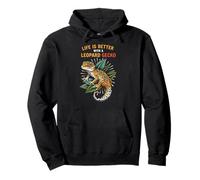 Gecko Life is Better with A Leopard Gecko, Simpatico Animale da Donna Felpa con Cappuccio