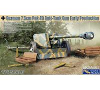 GECKO MODELS 1\16 GERMAN 7,5cm PAK40 ANTI TANK GUN EARLY 16GM0012