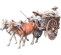 Gecko Models - 60's-70's Vietnamese Farmer Cattle Cartmaquette Figurine 60's-70's Vietnamese Farmer Cattle Cart |gecko Models|35gm0110| 1:35 Figurine in miniatura