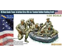 GECKO MODELS US NAVY SEALS TEAM IN ACTION W/COMBAT RAIDING CRAFT 35GM0060 1:35