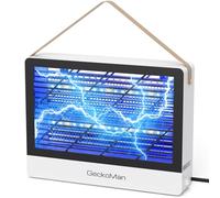 GeckoMan LED Lampada Antizanzare Zanzariera Elettrica Ammazza Acchiappa Zanzare Mosche Elettrico Interno, Tubo Ibrido Risparmio Attrazione Max • 10 Anni Vita, Alta Tensione Istantanea