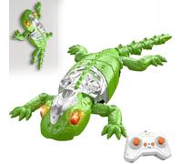 Geco Telecomandato, Lucertola Telecomandata con Occhi a Led Luminosi, Movimenti Realistici, 360° Direzione Regolabile, Regali Giocattoli interattiviper para Bambini 4 5 6 7 8+ Anni