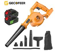GECOFEER Soffiatore per foglie a batteria Soffiatore elettrico ad alta potenza Efficiente soffiaggio di polvere di neve per foglie per Makita 21V black