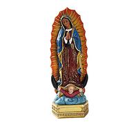 GECOKU Statua della Vergine Maria Messicana in Resina, Bella Scultura di Madonna di Guadalupe Vergine Maria per Regalo Display di Natale Decor-A 20,4x6,9x5,3 cm