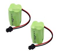 Gecoty® 2 pezzi batteria AAA da 4.8V, batteria Ni-MH ricaricabile da 1000mAh con connettore SM 2P, per robot RC per auto acrobatiche RC