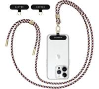Gectre Collana per cellulare universale, adatta per tutti gli smartphone, con 2 patch universali, cinturino per cellulare adatto per tutte le custodie standard (rosso mimetico)