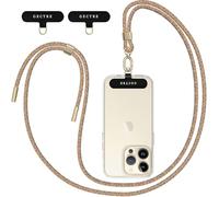 Gectre Collana per cellulare universale, adatta per tutti gli smartphone, con 2 patch universali, cinturino per cellulare adatto per tutte le custodie standard (Rainbow)