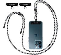 Gectre Collana per cellulare universale, adatta per tutti gli smartphone, con 2 patch universali, cinturino per cellulare adatto per tutte le custodie standard (blu mimetico)