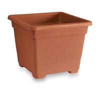 VASO QUADRATO CM 54X54X42 H COLORE TERRACOTTA FIORIERA QUADRATA IN PLASTICA