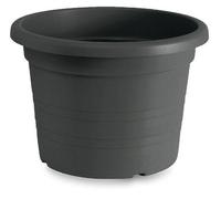 VASO CILINDRO TONDO DIAM. CM 60X42 H IN PLASTICA LISCIA RIGATA COLORE ANTRACITE
