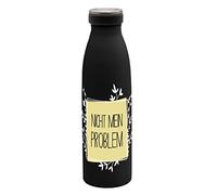 GEDA LABELS Dite Come è:, Borraccia, Thermos Unisex-Adulto, Nero/Giallo, 500 ml