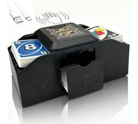 GEDEGOOK Mischia Carte Automatico Induttiva, Mescolatore Automatico di Carte 1-2 Mazzi, Card Shuffler Funzionamento a USB/Batteria, Mescolatore Elettrico da Poker per Uno, Skip-Bo, Phase 10, Blackjack