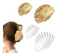GEDEUBAN 4 fermagli per capelli a conchiglia, grandi e piccoli, accessori per capelli oro e argento