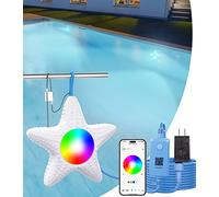 GedFong Luci Piscina LED, IP68 Impermeabile Lampade Piscina a Immersione, Colore RGB 10W Cambia Inteligente Controllo dal APP, Luci Piscina per Piscina Interrata Fuori Terra, 8m Cavo