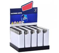 GeDi - Box 50 Pezzi Accendini Elettronici Bianchi, Usa e Getta, Accensione a Scatto - Perfetti per Matrimoni, White Party, Addio al Nubilato e Celibato, Eventi e Feste