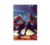 GeDiz Poster su tela della superstar del basket Kobe Bryant e LeBron James, decorazione per camera da letto, sport, ufficio, stanza, regalo, senza cornice, 40 x 60 cm