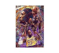 GeDiz Poster su tela di LeBron James, decorazione per camera da letto, sport, ufficio, camera da letto, regalo, senza cornice, 20 x 30 cm