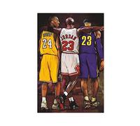 GeDiz Poster su tela di Lebron James Kobe Bryant Michael Jordan, decorazione artistica da parete per soggiorno e camera da letto, senza cornice, 30 x 45 cm