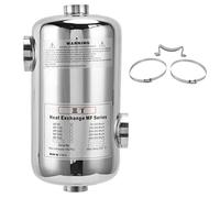 GEDMRT 25KW Pool Heat Exchanger | Stainless Steel Circulating System for Swimming Pools/Spas/Hot Tubs | Effective Temperature Equipment with Built - in Flow Restrictor