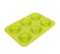 GEDMRT 6 - Cavity Silicone Donut Form | Non - Stick Baking Pan for Oven/Microwave/Freezer | Food - Grade Donut Maker for Cake, Chocolate & Desserts | BPA - Free, Simple to Maintain (Green)