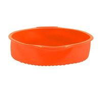 GEDMRT 9 Inch Round Silicone Cake Pan | Non - Stick Baking for Cakes/Bread/Cheesecakes | Dishwasher & Oven Safe, Easy & Food Release (Orange)