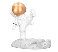GEDMRT Astronaut Phone Holder | Synthetic Material Desktop Stand for Phones/Tablets | Compact Decoration for Office/Living Room/Study | Unique Present Idea (golden astronaut kicks)