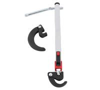 GEDMRT Chiave per lavabo telescopica 10-17 pollici regolabile |Ganasce rotanti a 180 gradi per dadi da 0,39-1,25 pollici |Chiave per rubinetto in acciaio CV per spazi