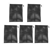 GEDMRT Pump Screen Bags 5 Pack | 31x41cm Industrial Polyester Mesh Debris Barrier | Portable Pump Protection for Ponds/Fountains/Aquariums | Tear Tolerant with Drawstring Closure