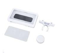 GEDMRT Shower Phone Holder Water - Proof Fog Guard Case | Touch Screen Functions Through Clear Window | Phone Holder for Bathroom/Kitchen/Pool | Easy Mount with Adhesive & Knob (White)