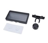 GEDMRT Shower Phone Holder Water - Proof Fog Guard Case | Touch Screen Functions Through Clear Window | Phone Holder for Bathroom/Kitchen/Pool | Easy Mount with Adhesive & Knob (Black)