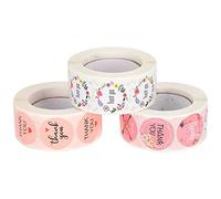 GEDMRT Washi Tape Labels 3 Rolls | 500 Adhesive Stickers for Presents