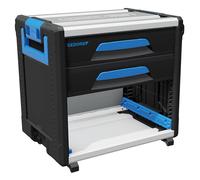 GEDORE Box Utensili WorkMo B2, 2 Cassetti, 1 scomparto, Plastica e Alluminio, con Chiave, Modulo per Carrello Portautensili, Vuoto, 1110 WM-221